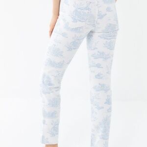Laura Ashley Urban Outfitters toile print white jeans 28